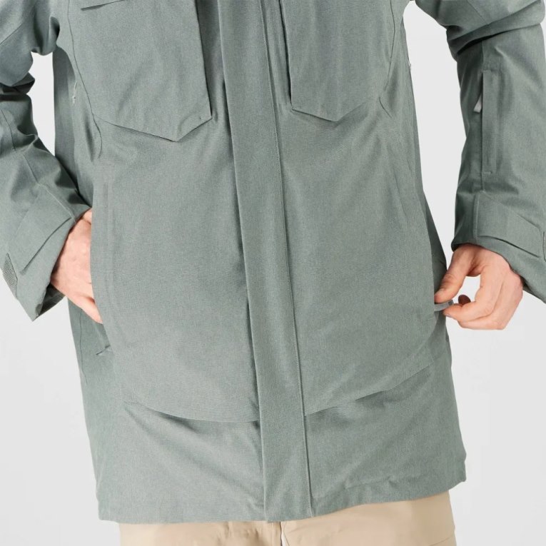 Chaquetas De Esquí Salomon Stance Cargo Insulated Encapuchado Hombre Verde Oliva | MX GRSU930